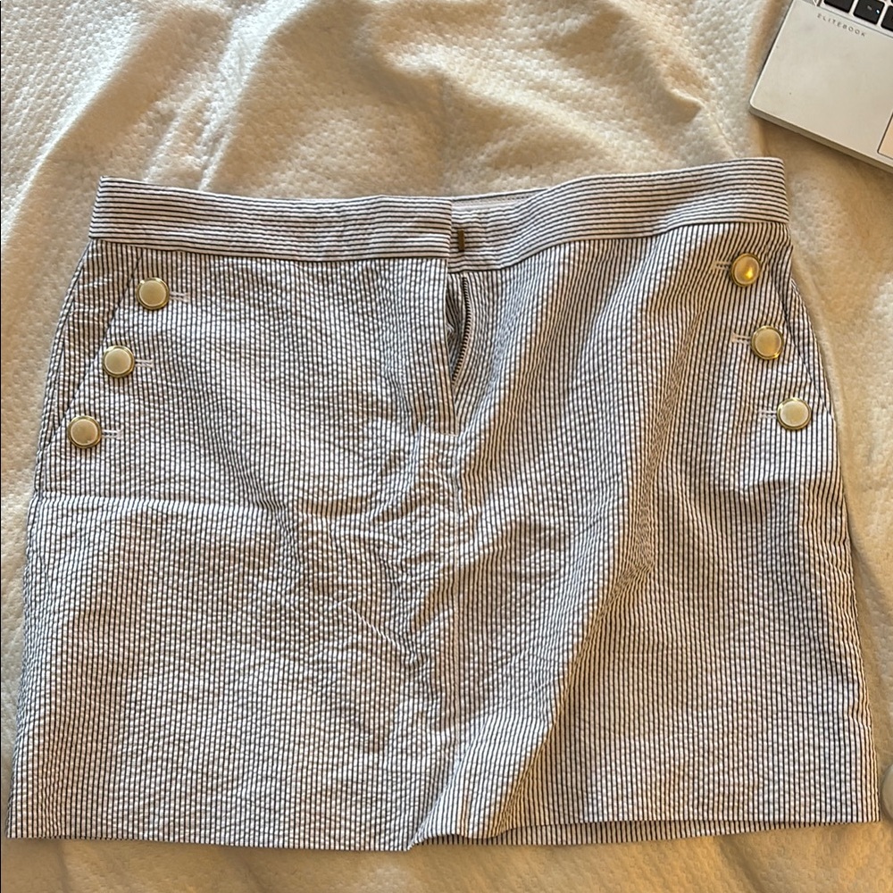 JCrew Striped Blue and White Women's Skirt NWT